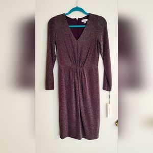 Calvin Klein cocktail dress, eggplant knee length, size 6